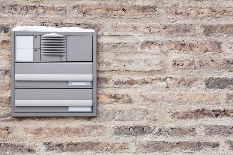 Finished Brick Mailbox with Landscaping