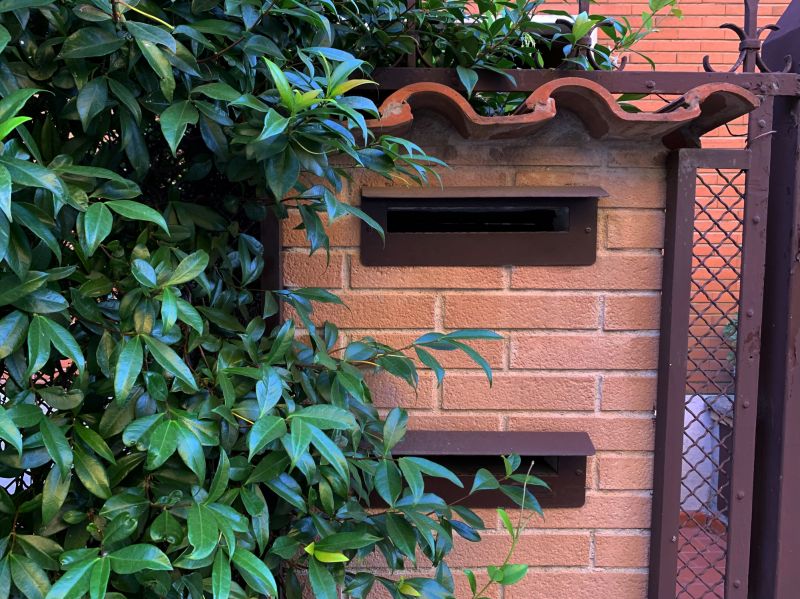 Brick Mailbox in Spring